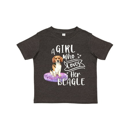 

Inktastic A Girl Who Loves Her Beagle Gift Toddler Boy or Toddler Girl T-Shirt