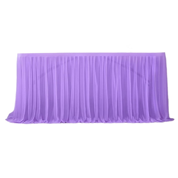 Simple Pearls Tulle Banquets Table Cover Polyester Table Skirt Wedding Decoration