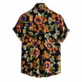 thumbnail image 5 of POTETI Beach Mens Shirts Cotton Linen Hawaii Short Sleeve Button Down Shirts, 5 of 9