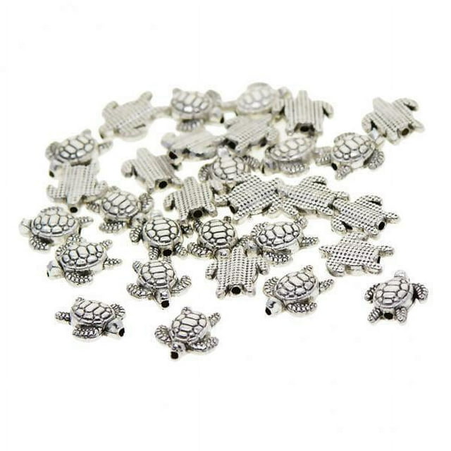 Cuentas de joyería DIY Strade Fareast Limited 6x50 Uds Plata Tibetana Tortuga Espaciador