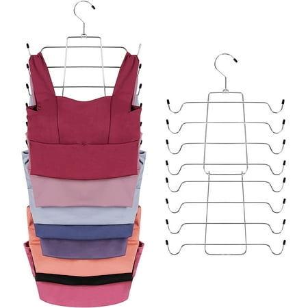

TAZEMAT Tank Tops Hangers Bra Hanger Metal Space Saving Hanger Bra Tank Top Holder Closet Organizer for Tank Tops Bras Camisoles Scarfs or Belts