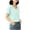 Green, variant on Vivianyo HD Women's V-Neck Short Sleeve Basic T Shirt, Casual Soft Loose Fit Daily Summer Tee Top, Women's Green, Sizes S-2XL