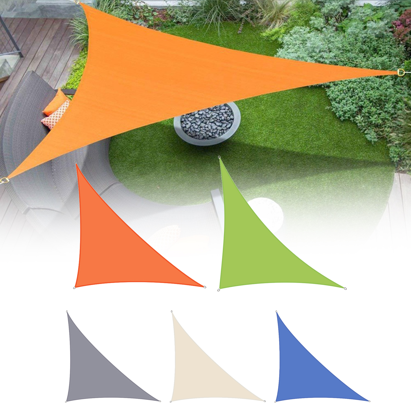 Grofry Triangular Sun Shade Waterproof Wear Resistant Dustproof Garden