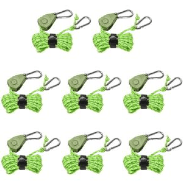 Accesorios para Acampar Reflectantes A Prueba Viento Ajustables Con Líneas Tensoras 4 Mm () Verde