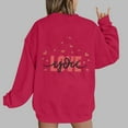 thumbnail image 2 of Valentine Love Heart Sweatshirts for Womens Trendy Oversized Pullover Long Sleeve Cute Y2K Hoodies, 2 of 4