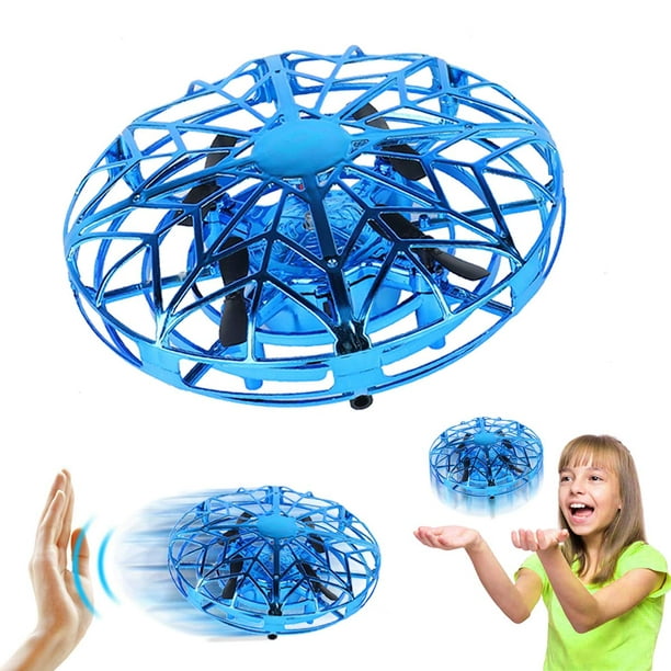 Hand Drones for Kids or Hand-Controlled Flying Infrared Induction Interactive Mini Drone Helicopter with LED Lights and, Flying Toys for Boys Girls (Blue) - Walmart.com