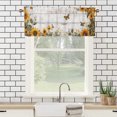 thumbnail image 3 of Farmhouse Sunflower Butterflies Kitchen Valance Curtains Rustic Country Western Wooden Barn Rod Pocket Valances for Bedroom Living Room Dining Room 54 by 18 in, 1 Panel, 3 of 6