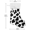thumbnail image 2 of Coolnut Cow Print Christmas Stocking, Personalized Large Candy Stocking, Xmas Stockings Decoration Hanging Gift for Family Holiday Party Ornaments Decor Fireplace, 2 of 7