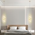thumbnail image 3 of LED Pendant Light Spiral Design Eyes Protection White Lampshade LED Hanging Lamp For Room Cafe Family, 3 of 8