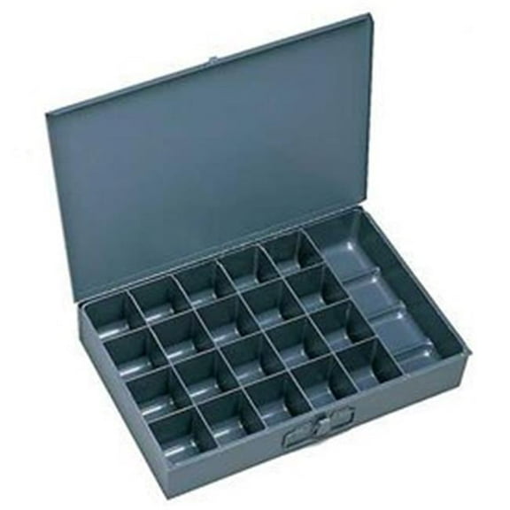 Durham Manufacturing 109-95 Steel Scoop Compartment Box  Gray - 21 Compartments - Pack of 4
