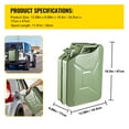 thumbnail image 4 of VEVOR, 5.3 Gallon Jerry Fuel Can Flexible Spout System Green, 4 of 9