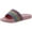 Yellow/Fuchsia/Blue, variant on Bebe Womens Fraida Glitter Logo Slide Sandals Silver 7 Medium (B,M)