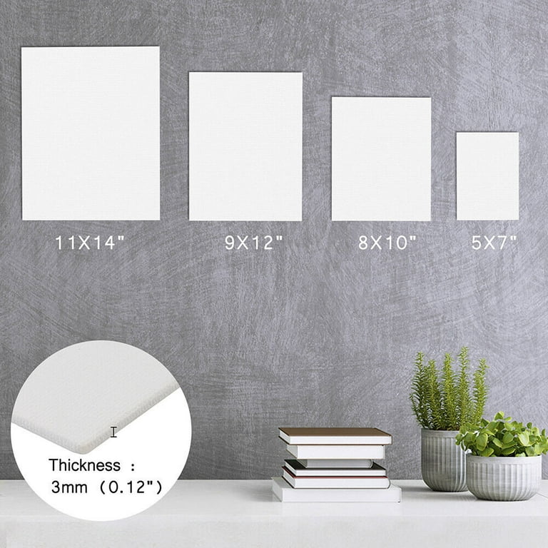 Painting Canvas Panel Board, Discpace 28PCS Primed Canvases for Painting  Thickness White Blank Flat Canvas Value Multi Pack In Bulk, 100% Cotton  Acid