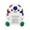 A003- Style C (Multicolor Soccer Ball), variant on Crochet Plush Desk Decor, Emotional Support Crochet, Positive Affirmation Gifts, Motivational Desk Decor, 2.5X2.5 Inch Finished Handmade Tennis Ball Doll with Legs and