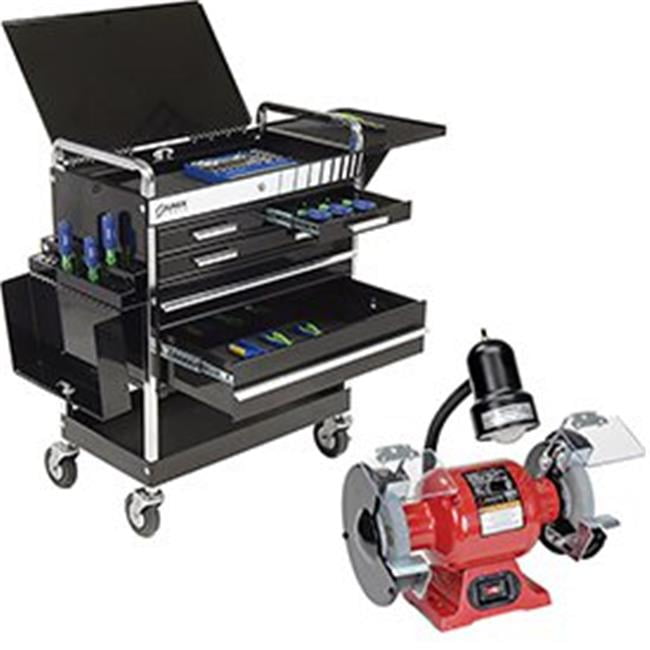 Sunex Tools 534240 Professional 5 Drawer Black Tool Cart with Locking