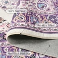 thumbnail image 5 of TWINNIS Area Rug Flowers Boho Design Rug for Living Room,Bedroom,5'x7',Purple, 5 of 7