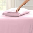 thumbnail image 2 of 5 Piece Split King Sheet Set for Adjustable Beds 800 Thread Count 100% Egyptian Cotton Split King Sheet Set, 26 Inch Deep Pocket, Light Pink Solid, 2 of 8