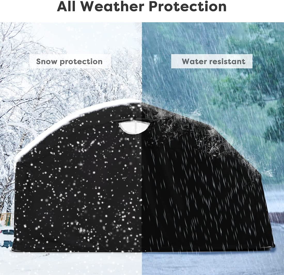 Quictent Heavy Duty Motorcycle Shelter Storage Cover with Code Lock Large Size, Black