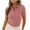 Pink 1, variant on Womens Short Sleeve Business Casual Tops Summer V Neck Work Shirts 2025 Loose Fitted Basic Collared Shirt