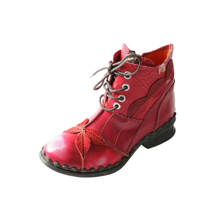 TMA EYES Brand Washed Leather Oxford Women s Boots Mother Shoes