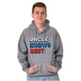 thumbnail image 3 of Uncle Knows Best Fathers Day Birthday Men's Big & Tall Graphic Hoodie Brisco Brands 2X, 3 of 5