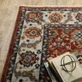 thumbnail image 4 of HomeRoots Red Blue Ivory Gold And Navy Oriental Power Loom Stain Resistant Area Rug, 4 of 10