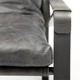 thumbnail image 6 of MercanaHornet II Black Leather Body Metal Frame Accent Chair, 6 of 13