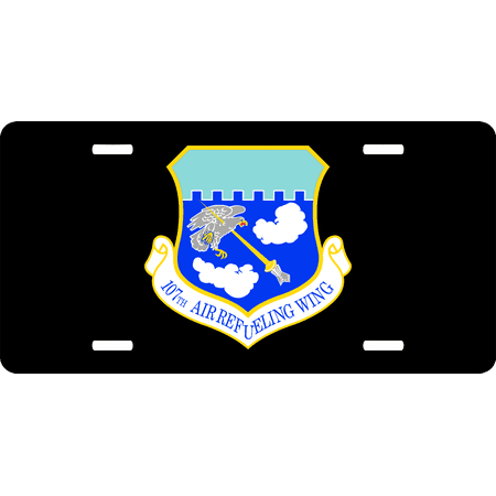 U.S. Air Force 107th Air Refueling Wing License Plate