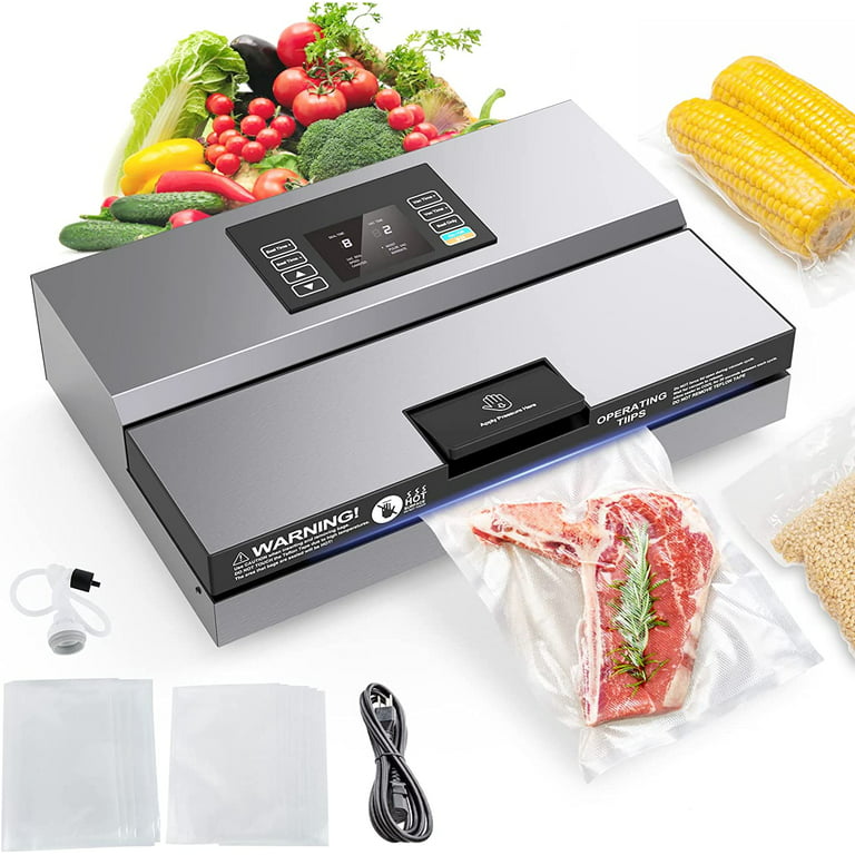 Rocita Commercial Vacuum Sealer Machine for Food Storage, 2-in-1 Food  Sealing with 7 Modes and 12 Vacuum Sealer Bar for Dry Wet Meat Seafood  Vegetables Fruits 
