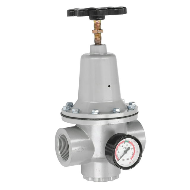 Air Regulator 0.1-0.8MPa with Gauge, Aluminium Alloy Body, Easy Reading and Adjustment for Air Compressor Regulator, Compact and Light, Waterproof and Dustproof, Suitable for
