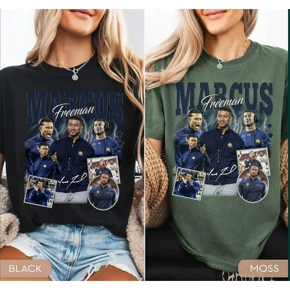 Marcus Freeman graphic t-shirt, Vintage sports t-shirt, t-shirt for football fans