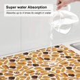 thumbnail image 5 of Yiaed Coffee Bun Hot Dog Print Highly Absorbent Microfiber Kitchen Counter Mat, Dish Drying Pad for Dishes, Utensils, Pots and Pans, Large 18" x 24", 5 of 7
