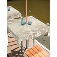 thumbnail image 2 of Outdoor Tablecloths with Umbrella Hole & Zipper, Brown Ombre Coastal 54x54 Inch Square Tablecloths, Sea Nautical Summer Beach Starfish Coral Waterproof Table Cloth, Patio/Pool/Picnic Table Covers, 2 of 8
