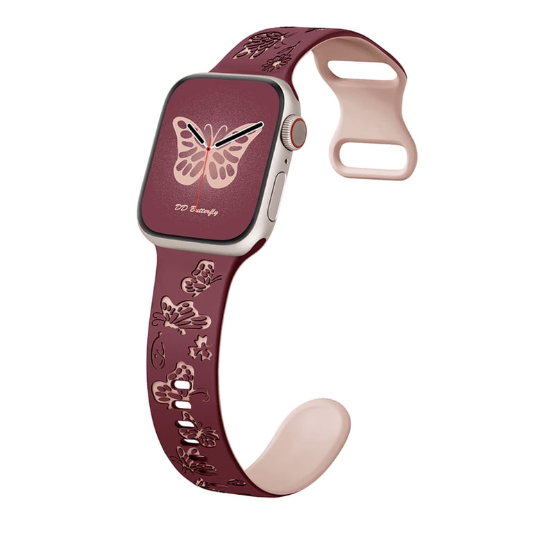 3 Pack] Butterfly Engraved Watch Band for Apple Watch Series  display picture 1