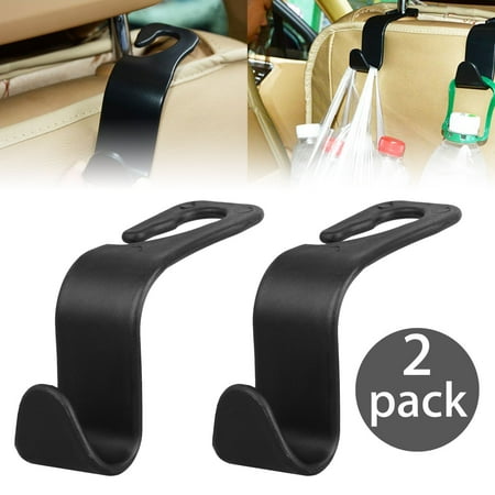 Contoured Headrest - 2x Strong Car Seat Headrest Hook Backseat Purse Hanger Bag Cloth Hanging Holder