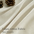 thumbnail image 5 of Jainmy Oatmeal Linen Semi Sheer Curtains 84 Inches Long for Living room Bedroom Light Filtering Window Curtains Farmhouse Country Back Tab Drapes,52"x84", 2 Panels, 5 of 8