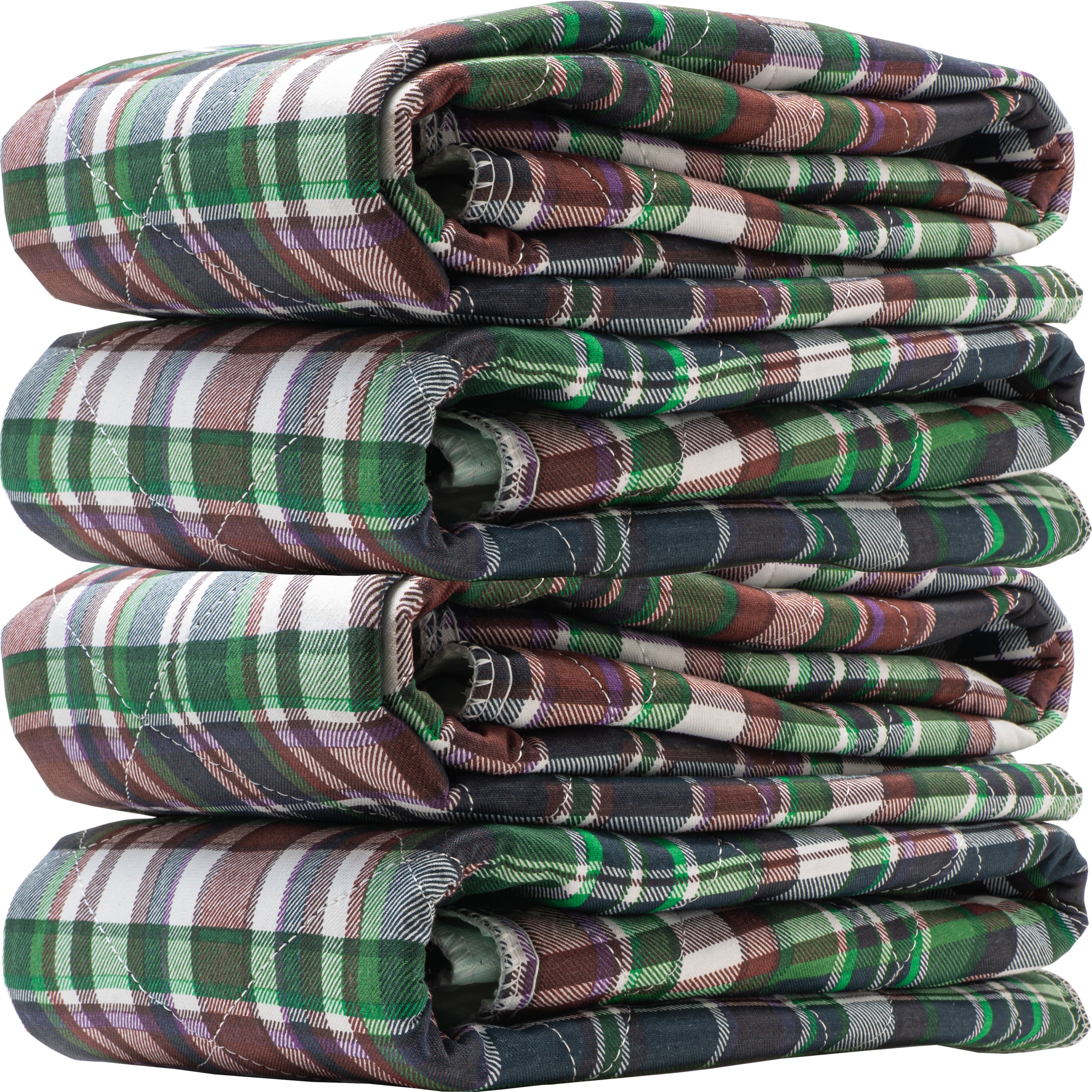 4 Pack - 34x36 Plaid Waterproof Reusable Incontinence Underpads/Washable Incontinence Bed Pads - Great for Adults, Kids and Pets