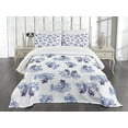 thumbnail image 3 of Ambesonne Animal Quilted Bedspread Set 3 Pcs, Japanese Style Carp, Queen Size, Dark Blue, 3 of 5