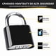 thumbnail image 3 of Black combination lock, 4-digit padlock, used for storage of sports lockers, fences, toolboxes, boxes and buckle cabinets in school gymnasiums (1 pack)., 3 of 5