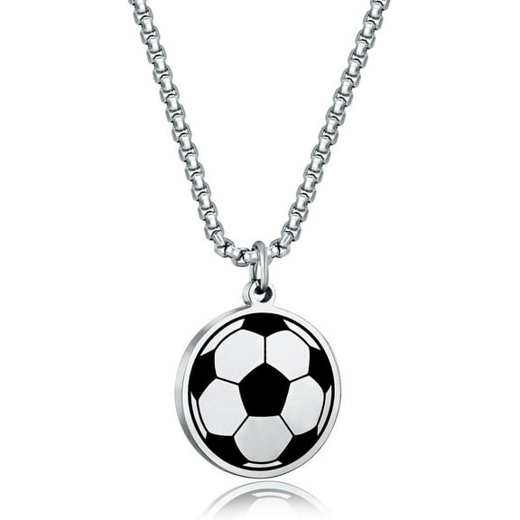 Baseball Basketball Football Soccer Rugby Hockey Athletes Cross Pendant Necklace for Women Men 24 Inch Adjustable Stainless Steel Chain I Can Do All Things on Back
