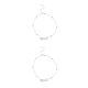 thumbnail image 3 of Minnieouse Tobillera para niñas Estilo simple Adorno de pie hermoso Adorno de joyería único Cadenas de pies para decoración de vestidos Plata en forma plata en forma de 8 2piezas Minnieouse CBP200258, 3 of 5