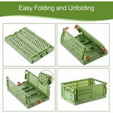 Wiomeask 6-Pack Mini Plastic Crates, Folding Storage Baskets - Walmart.com
