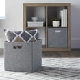 Better Homes & Gardens Fabric Cube Storage Bins (12.75" x 12.75"), 2 Pack, Gray