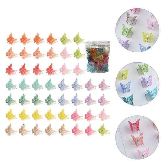 WHAMVOX 50pcs Mini Claw Clips Butterflies Hair Claw Clips Small Claw Clips for Kids Girls