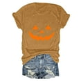 thumbnail image 4 of larppty Spooky Cute Halloween Shirt: Women's Ghost Pumpkin Graphic Fall Fashion T-Shirt (Yellow, 3XL), 4 of 5