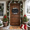 thumbnail image 4 of Welcome Sign for Front Door, Merry Christmas Round Metal Wall Art Wreaths, Winter Snowflake Xmas Black Outdoor Indoor Wall Hanging Sign for Porch Decor Housewarming Gifts 11.8 Inch, 4 of 8