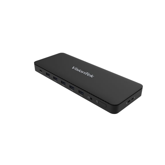VisionTek VT4600DL Universal Dual 4K Docking Station 100W Charging (USB-A, USB-C) - for Notebook, Laptop, Desktop, Monitor, Mobile Device - Charging Capability - 100 W - USB Type C, USB Type A - 2 ...
