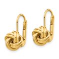thumbnail image 2 of 10k Polished Love Knot Leverback Earrings, 2 of 4