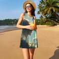 thumbnail image 3 of Balery Majestic Ostrich In Forest Vestidos de verano para mujer con estampado: vestido holgado sin mangas, vestido playero informal y cómodo para días calurosos., 3 of 7