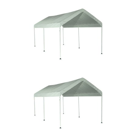 ShelterLogic Max AP 10'x20' Straight 6 Leg Large Outdoor Pop Up Canopy (2 Pack)